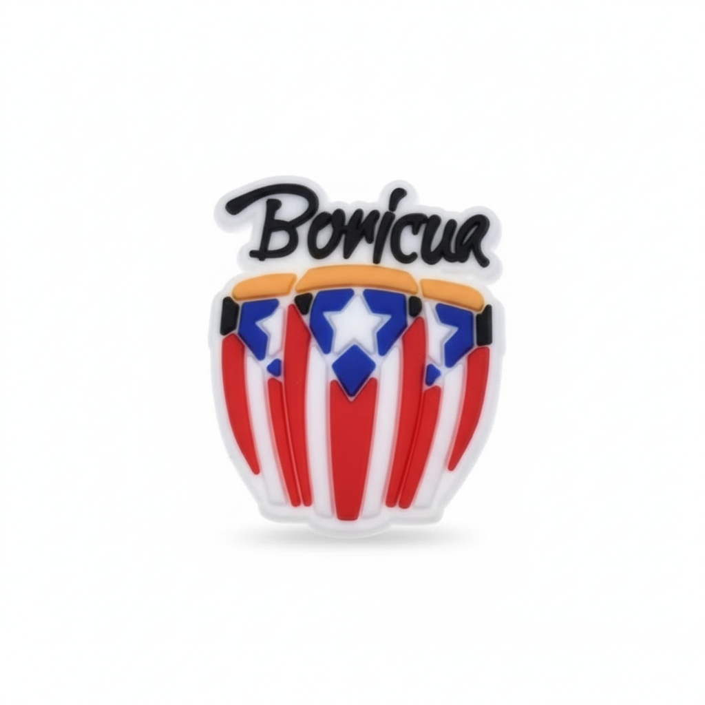 Conga Boricua Shoe Charm
