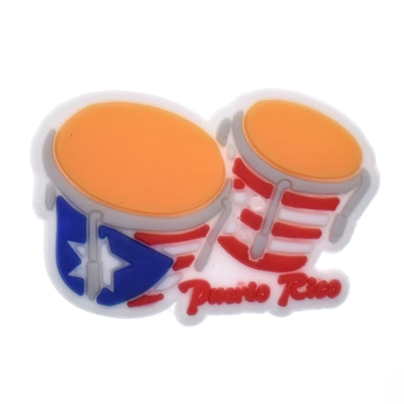 Bongó Boricua Shoe Charm