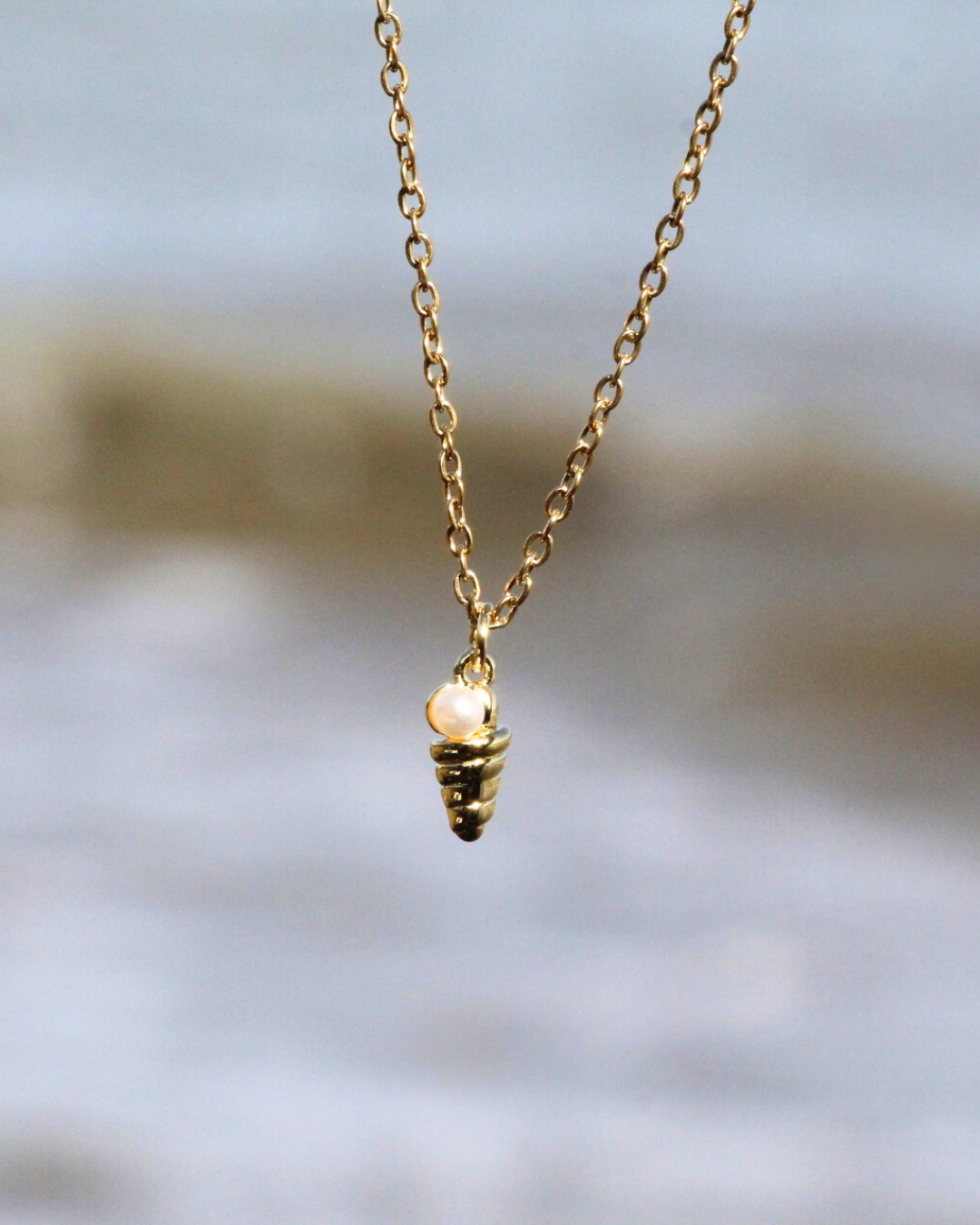 Collar Caracol con Perla