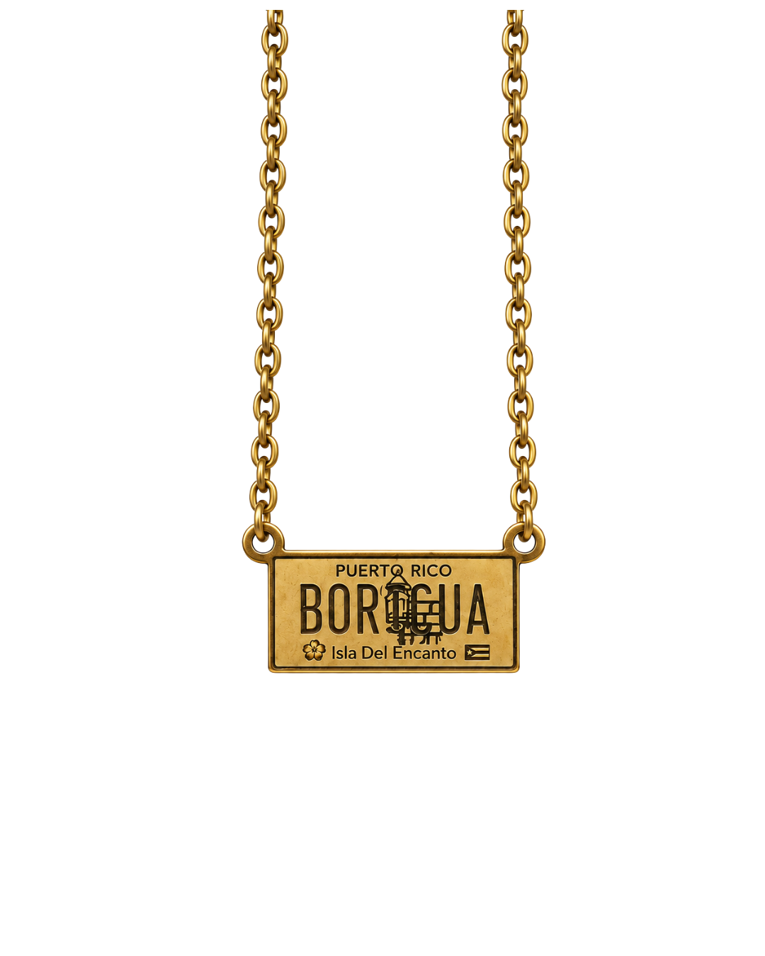Collar Mini Tablilla Boricua