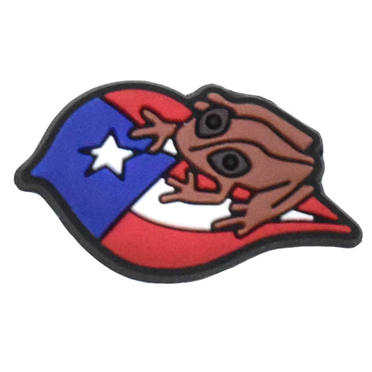 Coquí en Hoja Boricua Shoe Charm