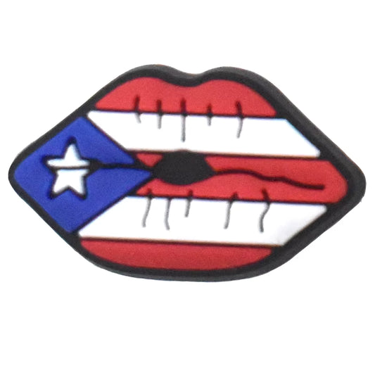 Labios Boricuas Shoe Charm