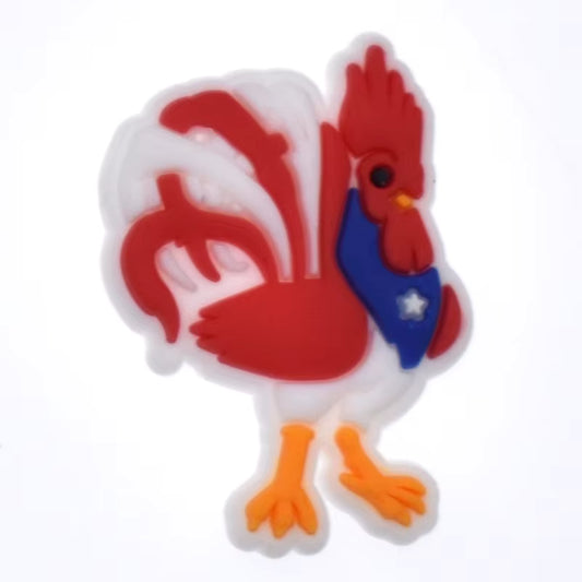 Gallo Boricua Shoe Charm