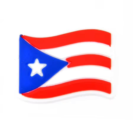 Bandera Boricua Ondeando Shoe Charm