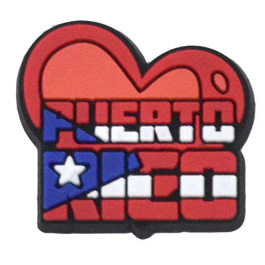 Puerto Rico con Corazón Shoe Charm