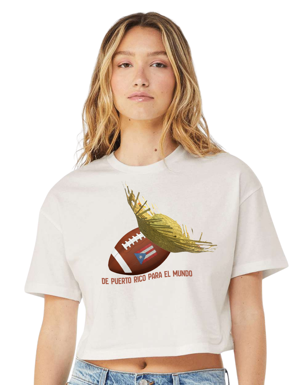 Halftime Flow Boricua - Oversized Crop Tee