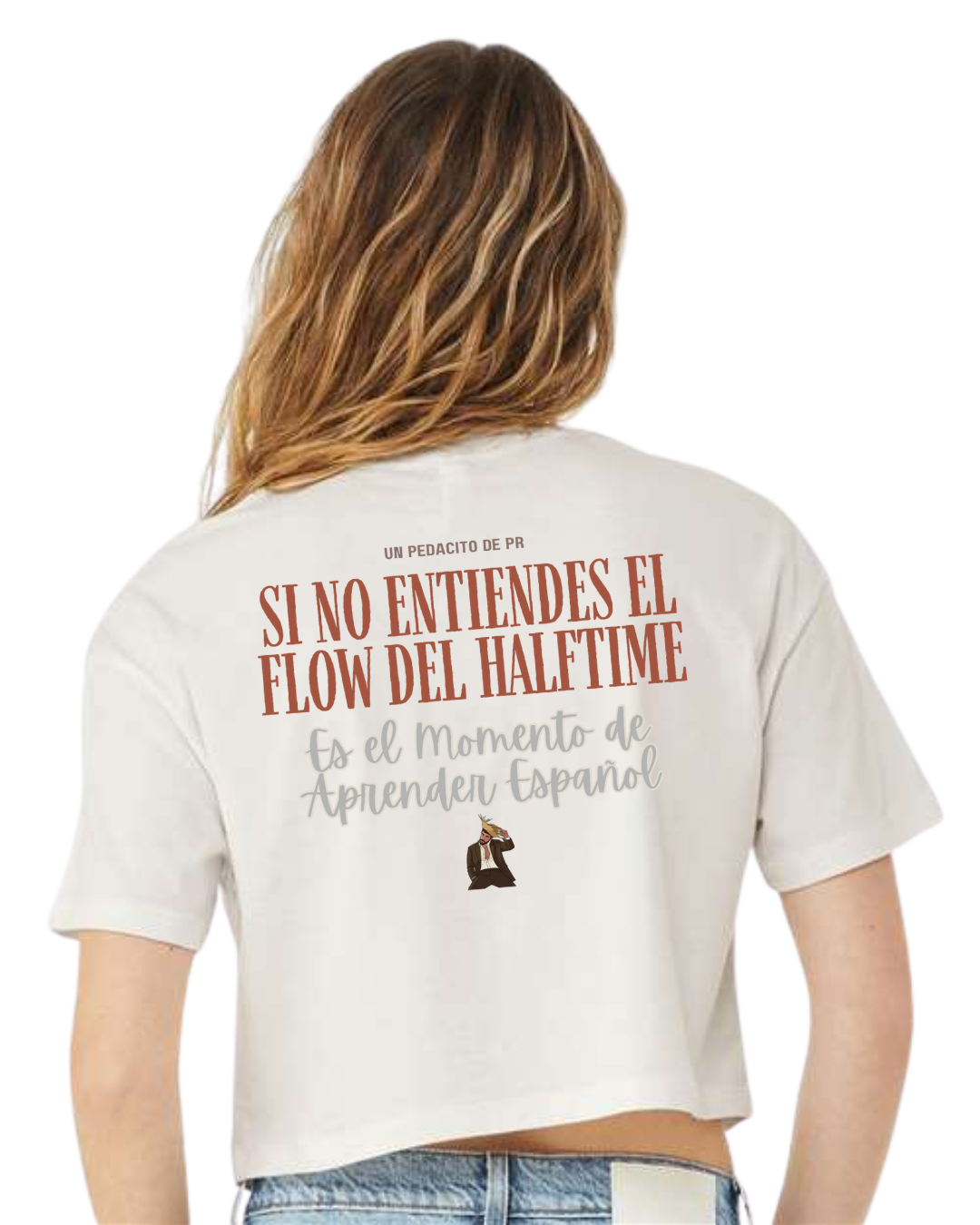 Halftime Flow Boricua - Oversized Crop Tee