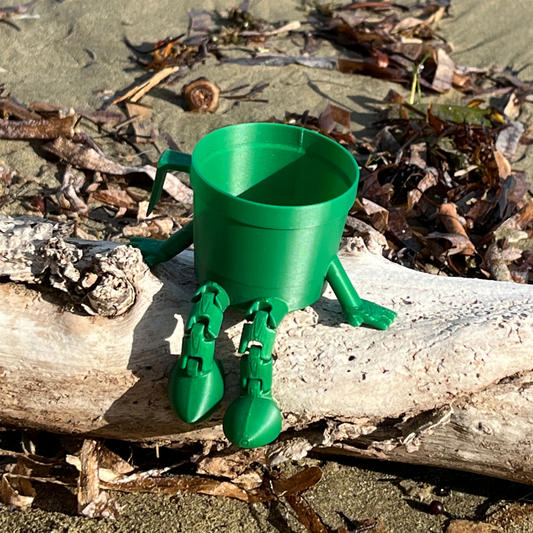Figurita Taza Verde Boricua